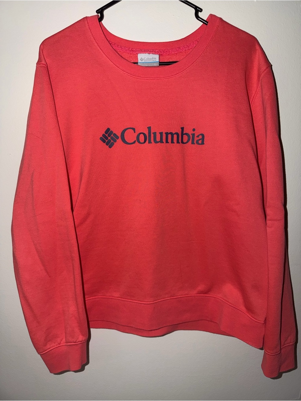 Columbia Coral Crewneck Sweatshirt with Navy Logo